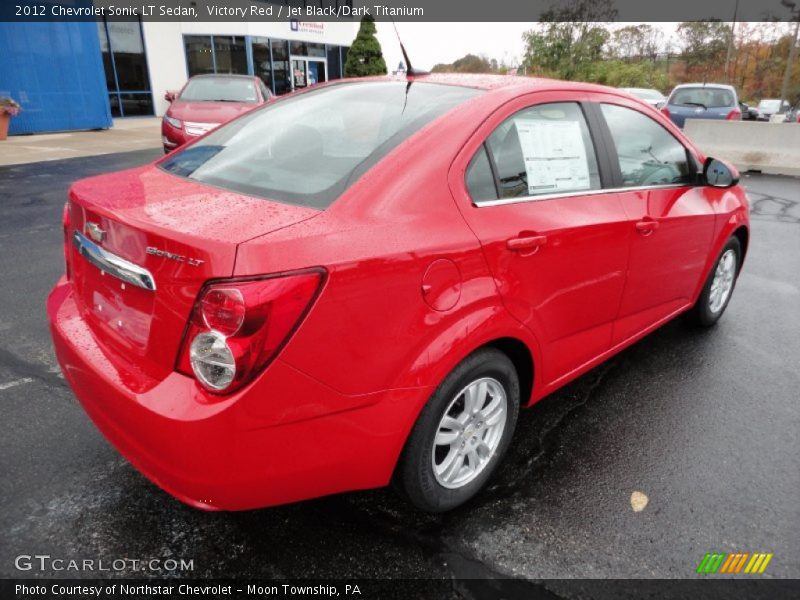 Victory Red / Jet Black/Dark Titanium 2012 Chevrolet Sonic LT Sedan