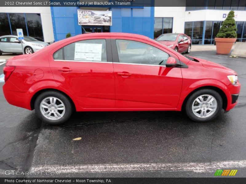 Victory Red / Jet Black/Dark Titanium 2012 Chevrolet Sonic LT Sedan