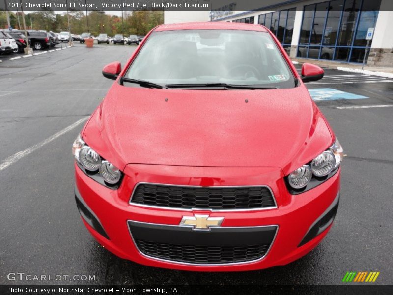 Victory Red / Jet Black/Dark Titanium 2012 Chevrolet Sonic LT Sedan