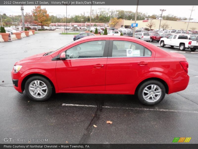Victory Red / Jet Black/Dark Titanium 2012 Chevrolet Sonic LT Sedan