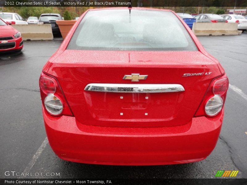 Victory Red / Jet Black/Dark Titanium 2012 Chevrolet Sonic LT Sedan