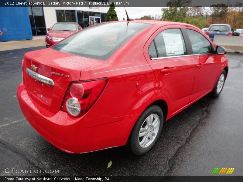 Victory Red / Jet Black/Dark Titanium 2012 Chevrolet Sonic LT Sedan