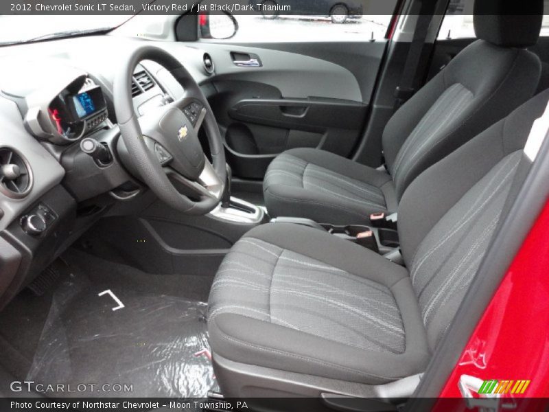  2012 Sonic LT Sedan Jet Black/Dark Titanium Interior