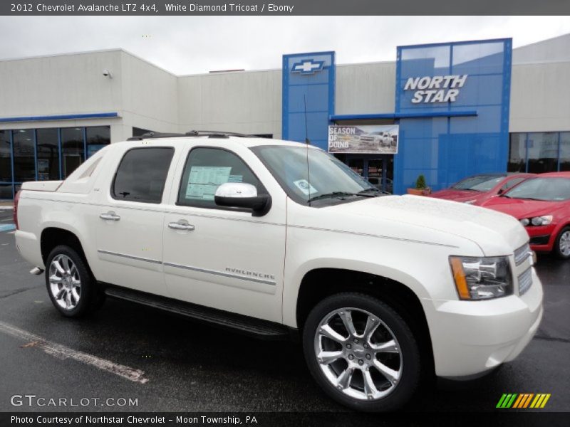 White Diamond Tricoat / Ebony 2012 Chevrolet Avalanche LTZ 4x4