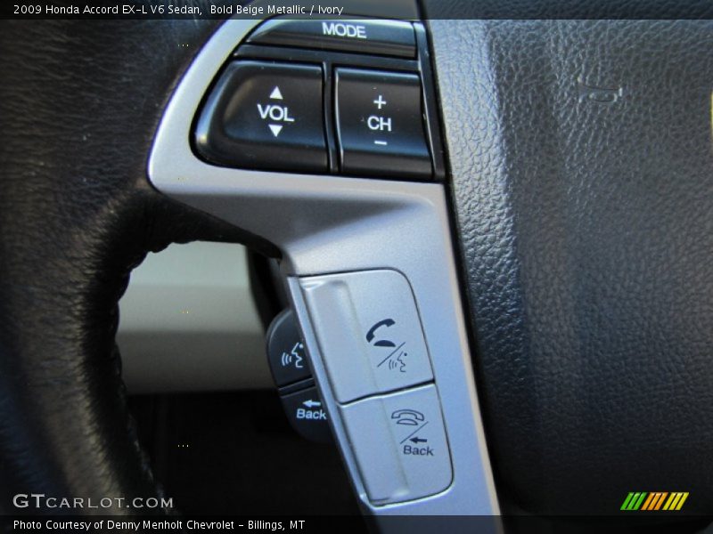 Controls of 2009 Accord EX-L V6 Sedan