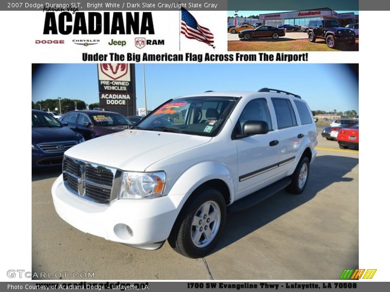 Bright White / Dark Slate Gray/Light Slate Gray 2007 Dodge Durango SLT