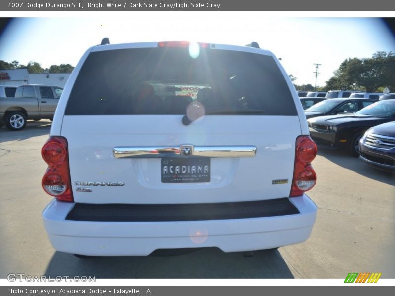 Bright White / Dark Slate Gray/Light Slate Gray 2007 Dodge Durango SLT