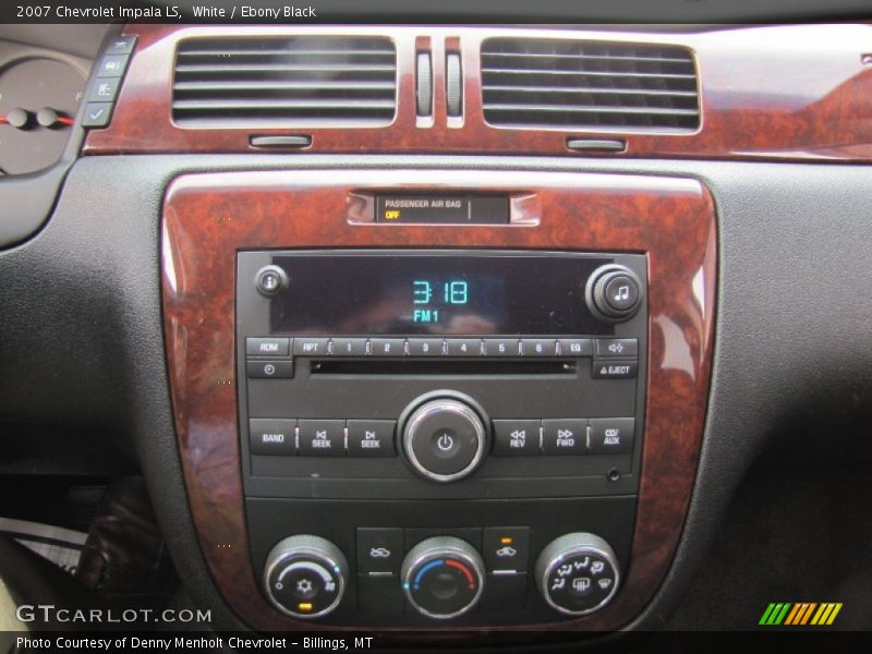 White / Ebony Black 2007 Chevrolet Impala LS