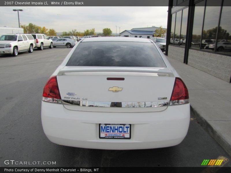 White / Ebony Black 2007 Chevrolet Impala LS