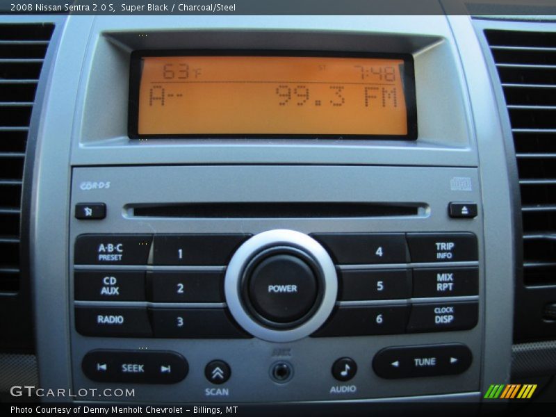 Super Black / Charcoal/Steel 2008 Nissan Sentra 2.0 S