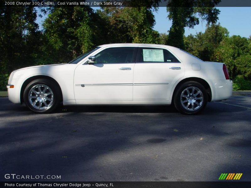 Cool Vanilla White / Dark Slate Gray 2008 Chrysler 300 C HEMI