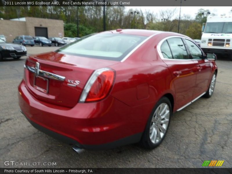 Red Candy Metallic Tinted / Light Camel 2011 Lincoln MKS EcoBoost AWD