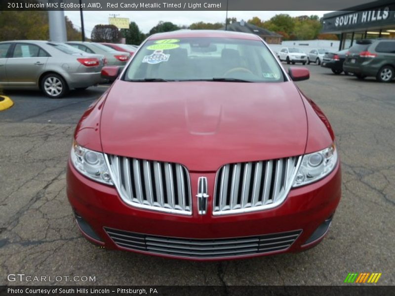Red Candy Metallic Tinted / Light Camel 2011 Lincoln MKS EcoBoost AWD