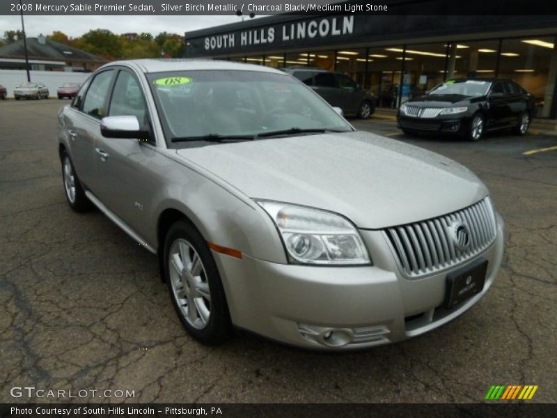 Silver Birch Metallic / Charcoal Black/Medium Light Stone 2008 Mercury Sable Premier Sedan