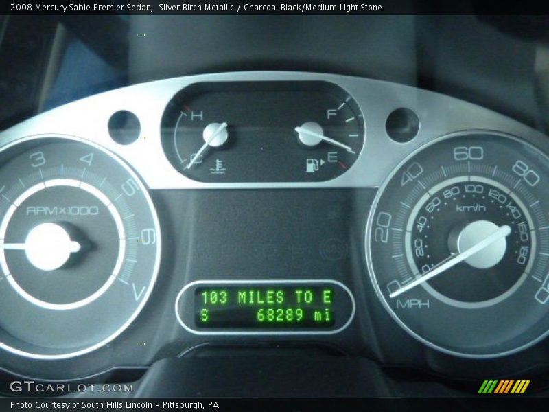 Silver Birch Metallic / Charcoal Black/Medium Light Stone 2008 Mercury Sable Premier Sedan