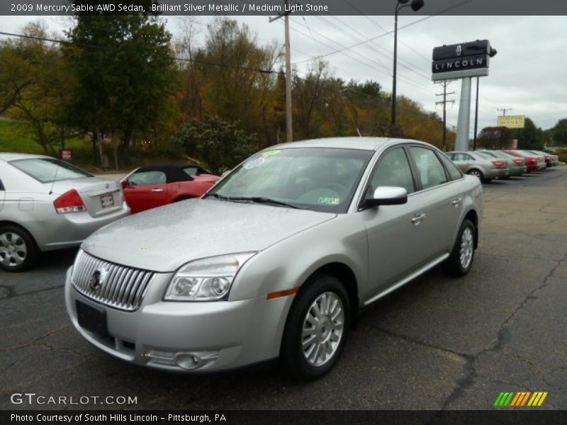 Brilliant Silver Metallic / Medium Light Stone 2009 Mercury Sable AWD Sedan