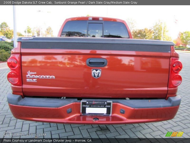 Sunburst Orange Pearl / Dark Slate Gray/Medium Slate Gray 2008 Dodge Dakota SLT Crew Cab