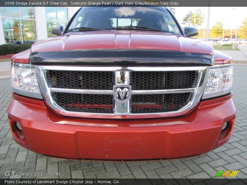 Sunburst Orange Pearl / Dark Slate Gray/Medium Slate Gray 2008 Dodge Dakota SLT Crew Cab