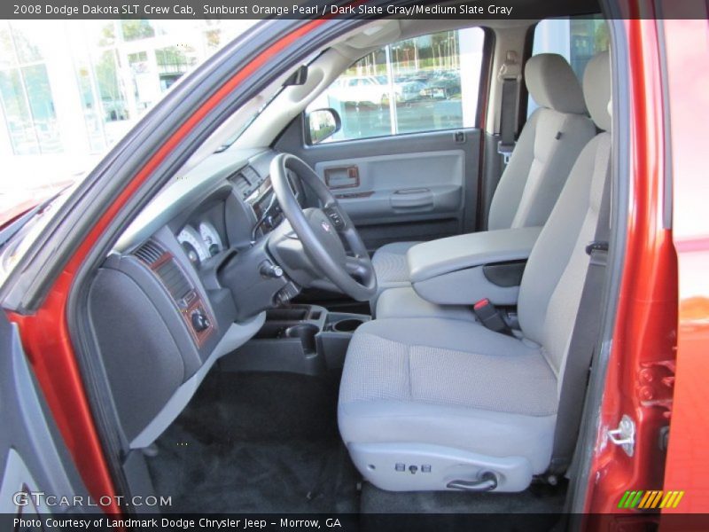 Sunburst Orange Pearl / Dark Slate Gray/Medium Slate Gray 2008 Dodge Dakota SLT Crew Cab