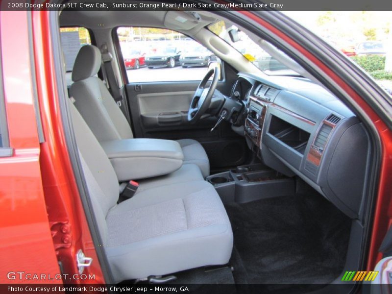 Sunburst Orange Pearl / Dark Slate Gray/Medium Slate Gray 2008 Dodge Dakota SLT Crew Cab