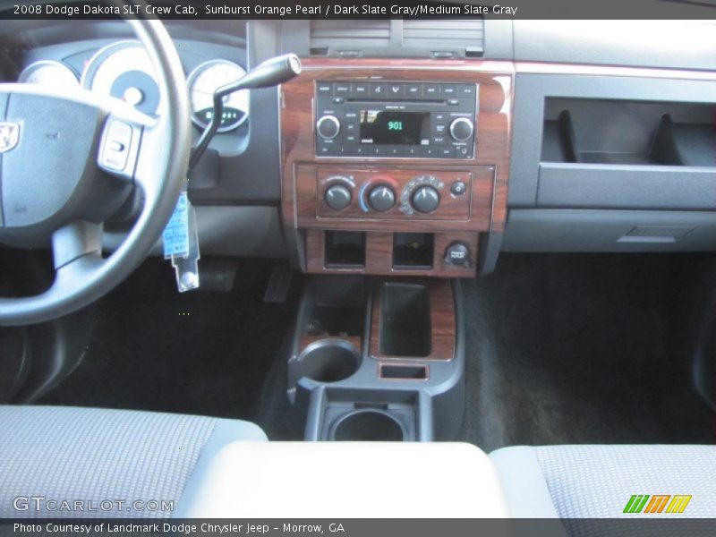 Sunburst Orange Pearl / Dark Slate Gray/Medium Slate Gray 2008 Dodge Dakota SLT Crew Cab