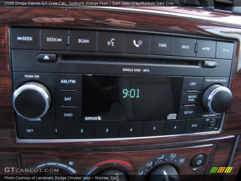 Sunburst Orange Pearl / Dark Slate Gray/Medium Slate Gray 2008 Dodge Dakota SLT Crew Cab