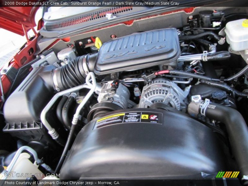 Sunburst Orange Pearl / Dark Slate Gray/Medium Slate Gray 2008 Dodge Dakota SLT Crew Cab