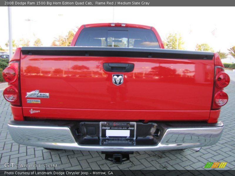 Flame Red / Medium Slate Gray 2008 Dodge Ram 1500 Big Horn Edition Quad Cab
