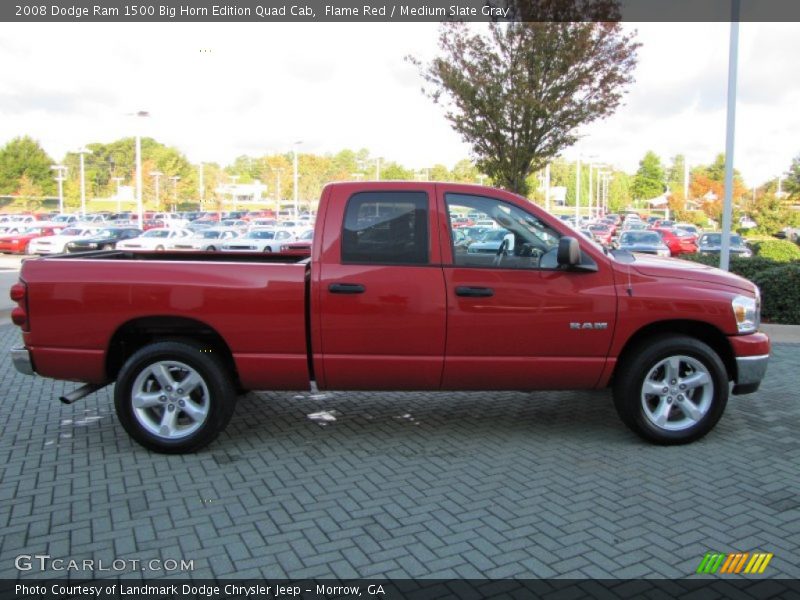 Flame Red / Medium Slate Gray 2008 Dodge Ram 1500 Big Horn Edition Quad Cab