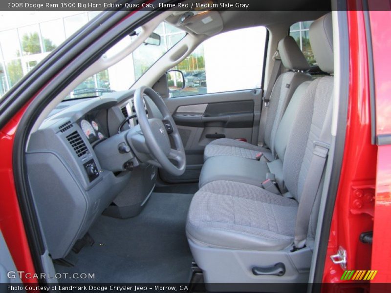 Flame Red / Medium Slate Gray 2008 Dodge Ram 1500 Big Horn Edition Quad Cab