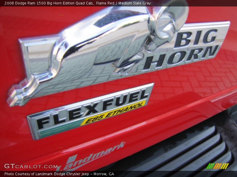 Flame Red / Medium Slate Gray 2008 Dodge Ram 1500 Big Horn Edition Quad Cab