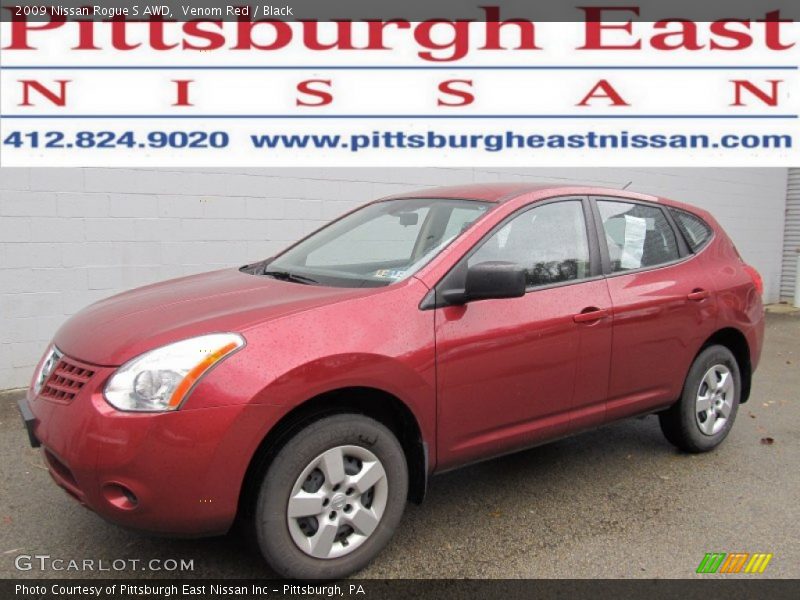 Venom Red / Black 2009 Nissan Rogue S AWD