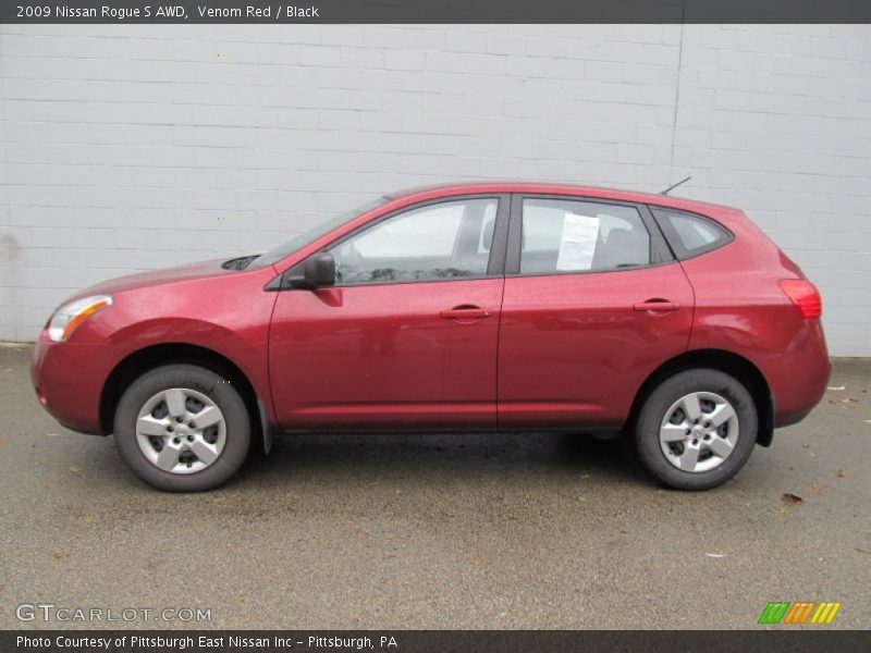 Venom Red / Black 2009 Nissan Rogue S AWD