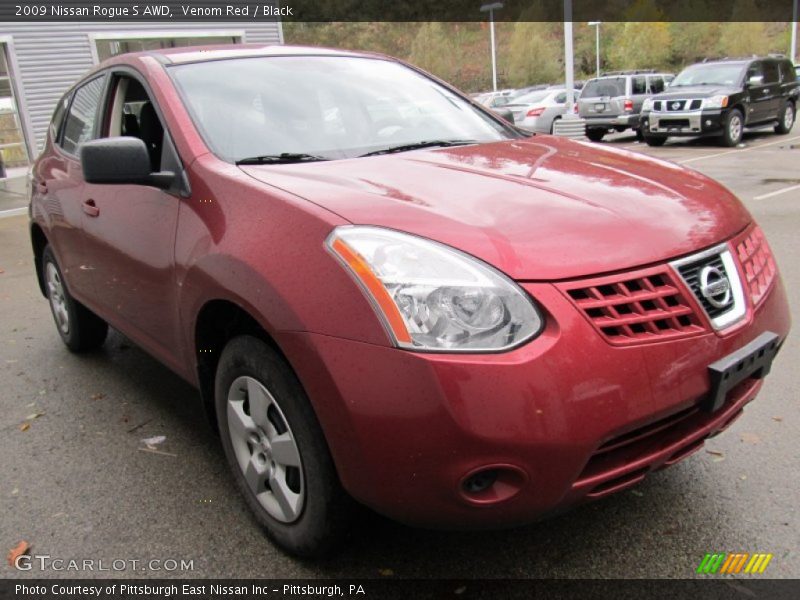 Venom Red / Black 2009 Nissan Rogue S AWD