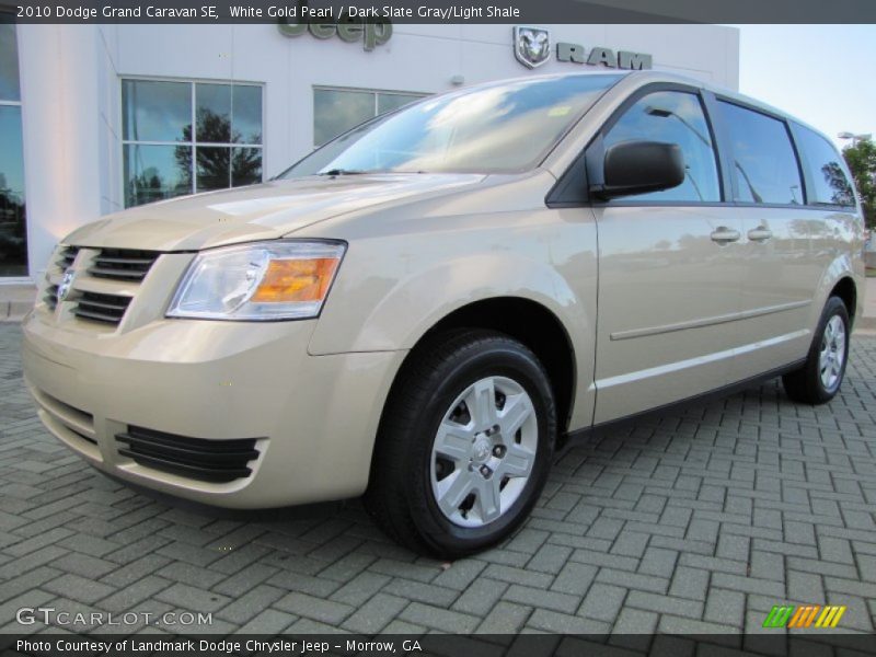 White Gold Pearl / Dark Slate Gray/Light Shale 2010 Dodge Grand Caravan SE