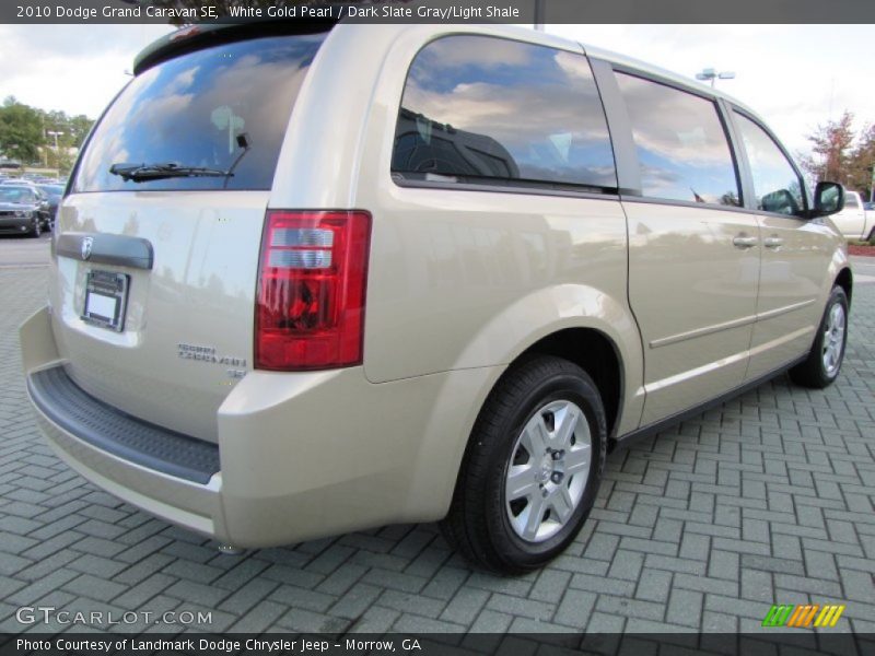 White Gold Pearl / Dark Slate Gray/Light Shale 2010 Dodge Grand Caravan SE
