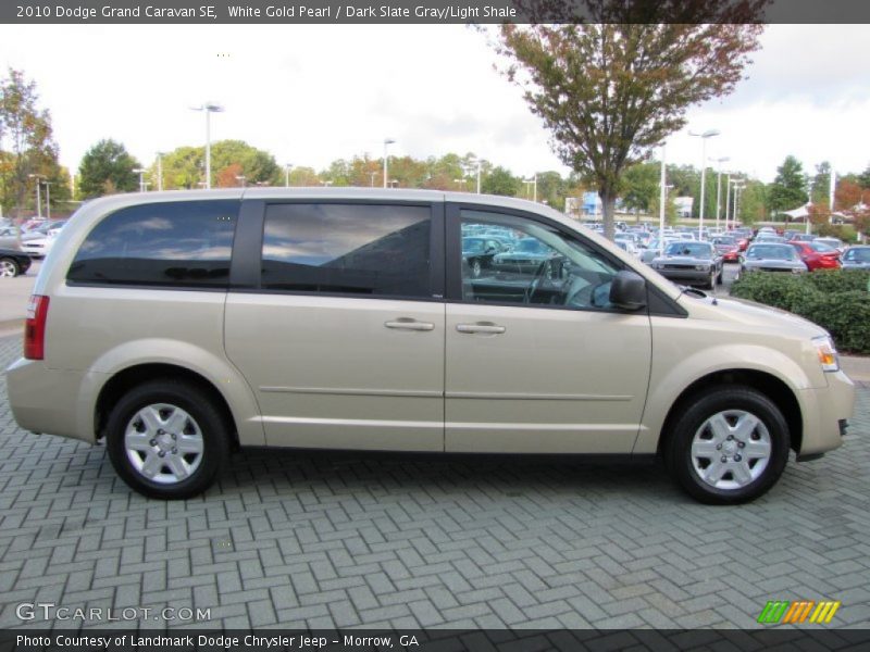 White Gold Pearl / Dark Slate Gray/Light Shale 2010 Dodge Grand Caravan SE