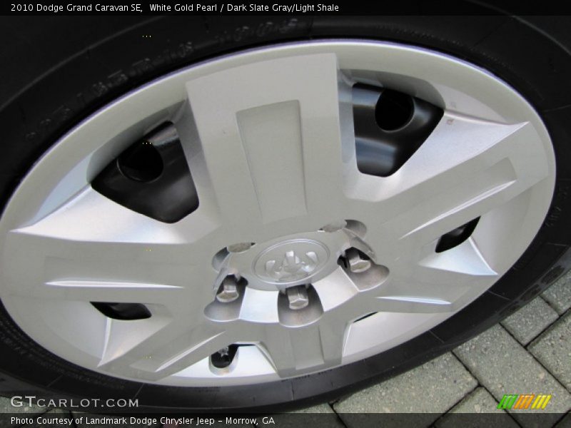 White Gold Pearl / Dark Slate Gray/Light Shale 2010 Dodge Grand Caravan SE