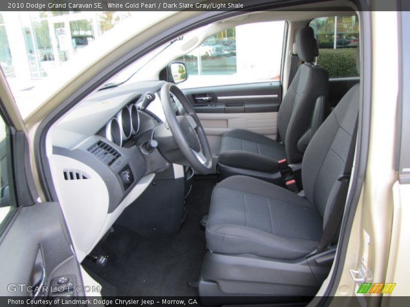 White Gold Pearl / Dark Slate Gray/Light Shale 2010 Dodge Grand Caravan SE