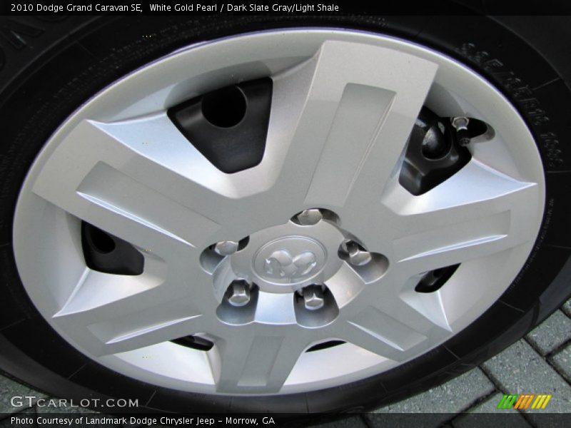White Gold Pearl / Dark Slate Gray/Light Shale 2010 Dodge Grand Caravan SE