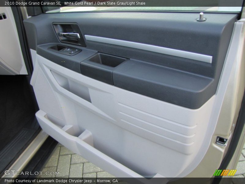 White Gold Pearl / Dark Slate Gray/Light Shale 2010 Dodge Grand Caravan SE