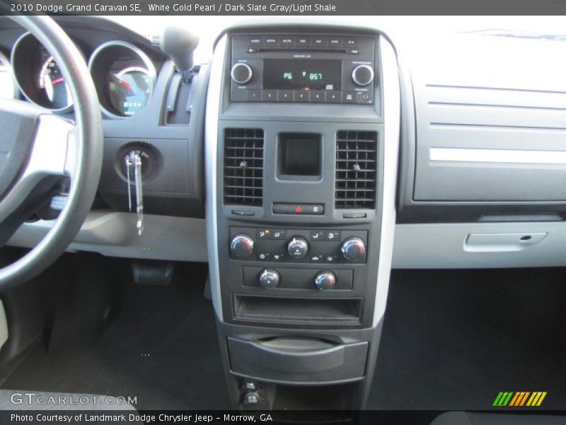 White Gold Pearl / Dark Slate Gray/Light Shale 2010 Dodge Grand Caravan SE