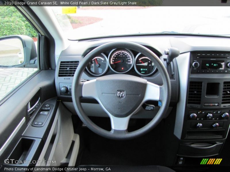 White Gold Pearl / Dark Slate Gray/Light Shale 2010 Dodge Grand Caravan SE