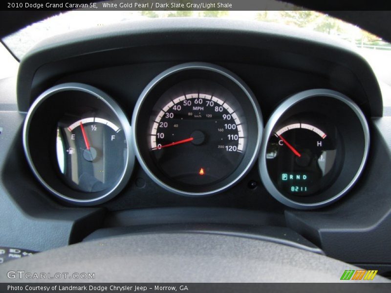 White Gold Pearl / Dark Slate Gray/Light Shale 2010 Dodge Grand Caravan SE