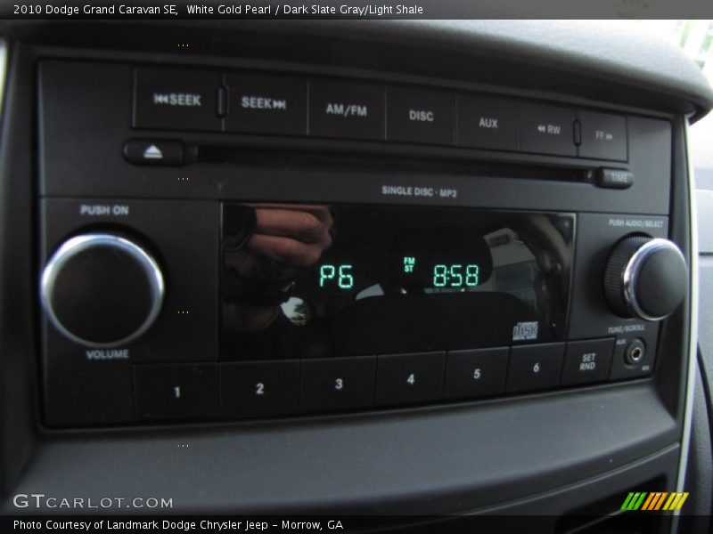 White Gold Pearl / Dark Slate Gray/Light Shale 2010 Dodge Grand Caravan SE