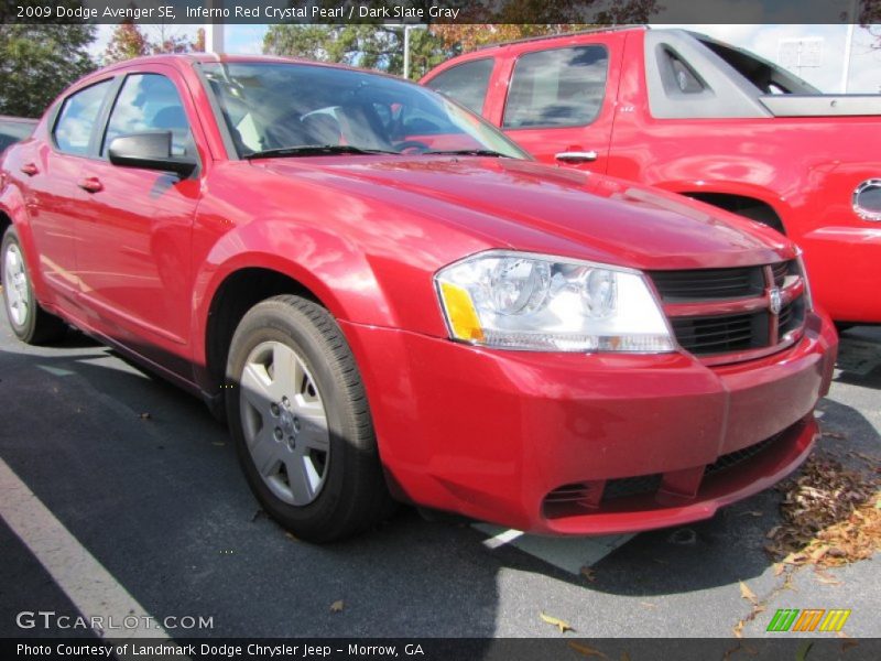 Inferno Red Crystal Pearl / Dark Slate Gray 2009 Dodge Avenger SE