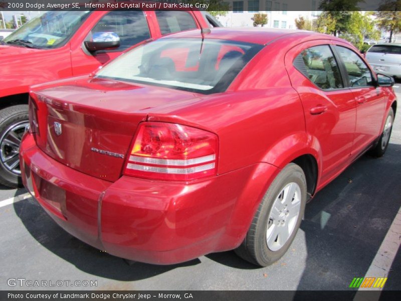 Inferno Red Crystal Pearl / Dark Slate Gray 2009 Dodge Avenger SE