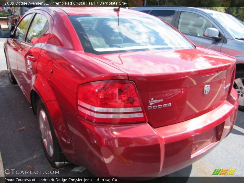 Inferno Red Crystal Pearl / Dark Slate Gray 2009 Dodge Avenger SE