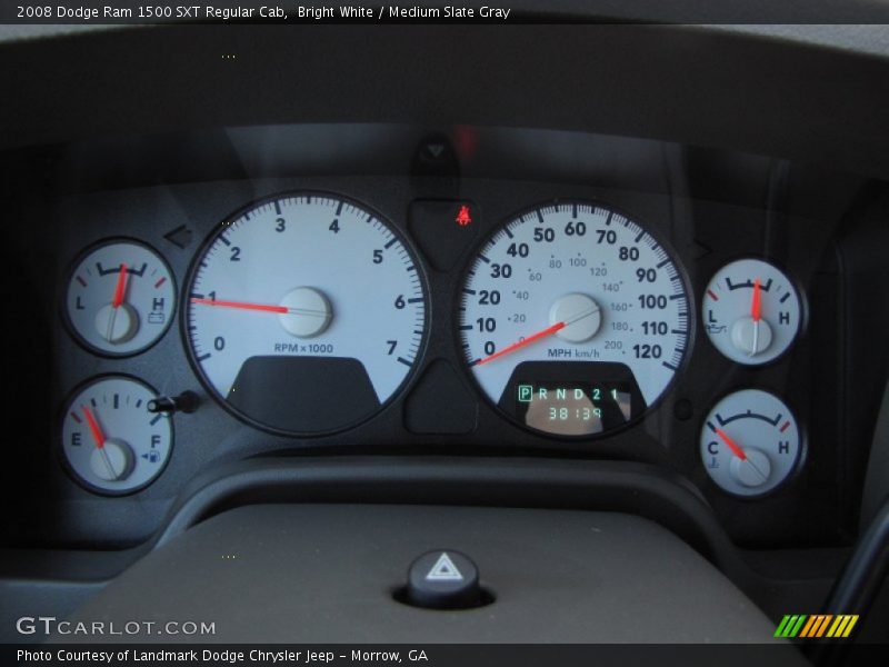 Bright White / Medium Slate Gray 2008 Dodge Ram 1500 SXT Regular Cab