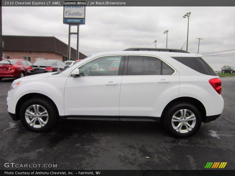 Summit White / Jet Black/Brownstone 2010 Chevrolet Equinox LT AWD